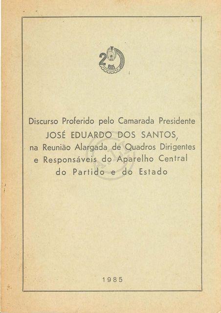 Discurso de José Eduardo dos Santos (1985)