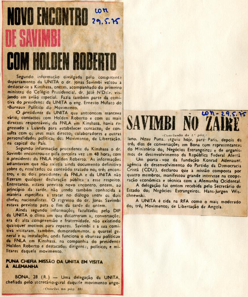 Savimbi no Zaire