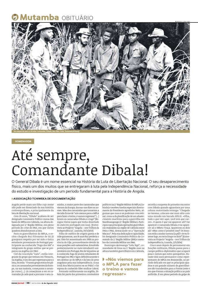 Até sempre Comandante Dibala